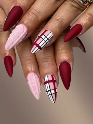 Cozy Plaid Nail Art
