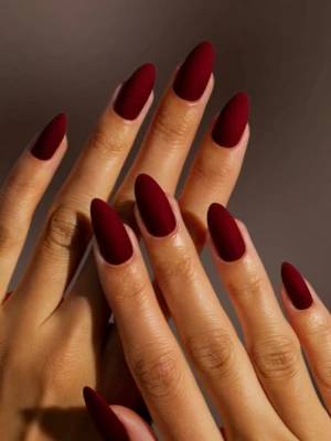 Dark Red Nails