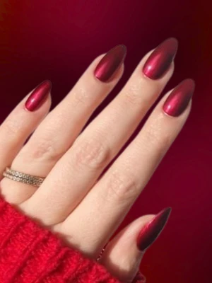 Glittery Red Nails