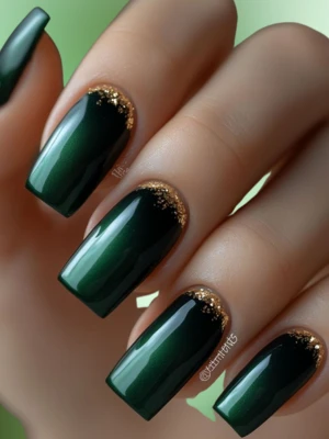 Hunter Green Nails