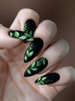 Leaf Design Nails