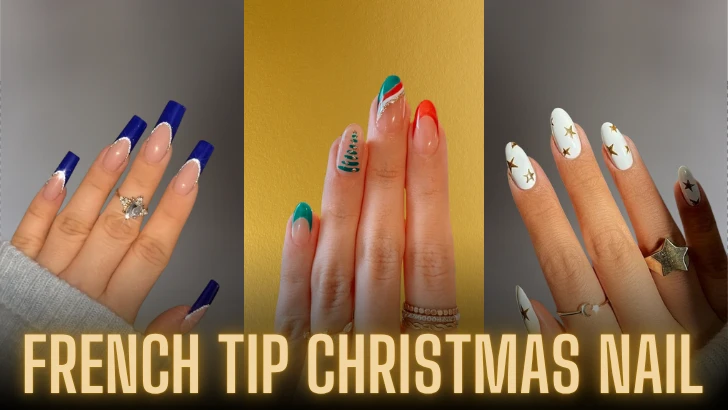 30+ Sleek & Chic French Tip Christmas Nail Ideas
