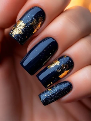Matte Navy with Glossy Tips