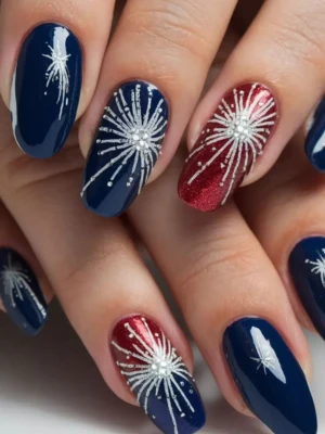 Starburst French Nails