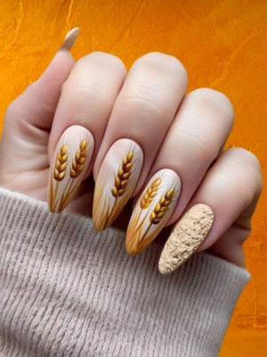 Caramel Drip Nail Design