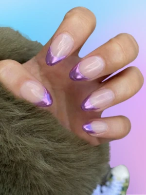 Chrome Over a French Manicure