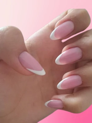 Classy Light Pink French Nail Tips