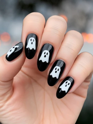 Cute Ghost Nail Ideas for Halloween