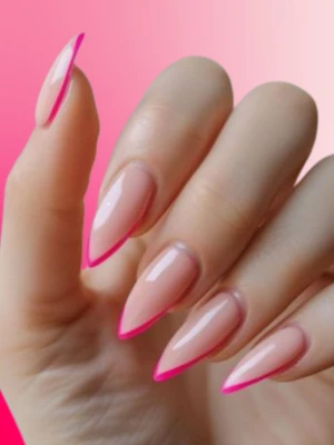 Elegant Pink French Nail Tips