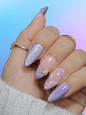 Lavender Manicure Design