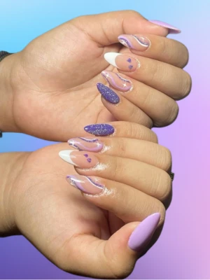 Lavender Accent Nail Art