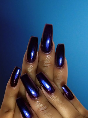 Midnight shimmer coffin nails