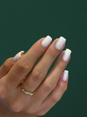 Milky White Base French Manicure