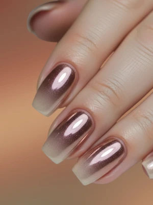 Ombre French with Metallic or Chrome Finish