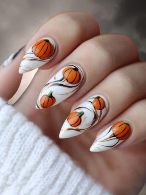 Pumpkin Patch Nail Ideas