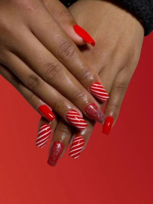 Shiny Red Christmas Nails