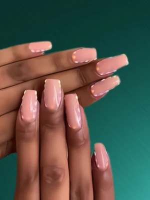 Simple Coral Nails with White Dots