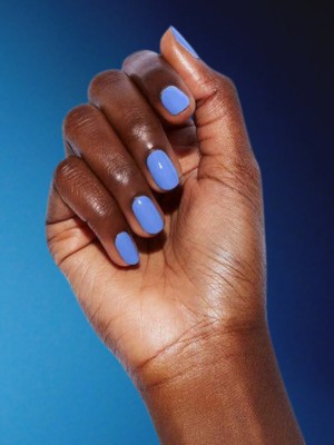 Simple blue manicure
