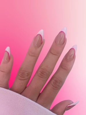 Slim Pink French Nail Tips