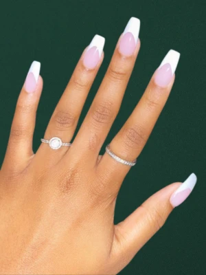 Slim White Tip French Nails