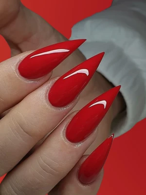 Stiletto Red Nail