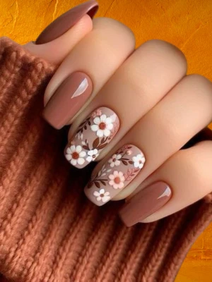 Thanksgiving Florals Nails