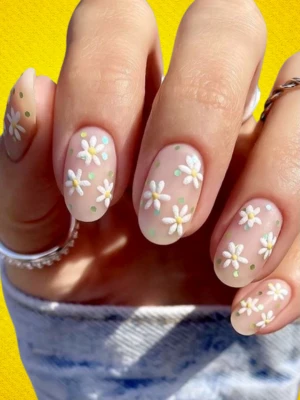 Vibrant Tie-Dye Swirl Summer Nails