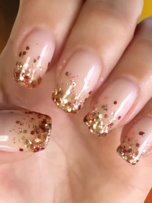 Ombre Nails in Fall Tones