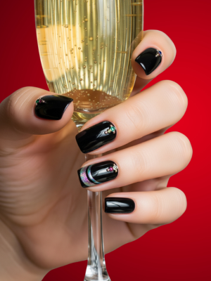 Classy Black Nail Ideas for Parties