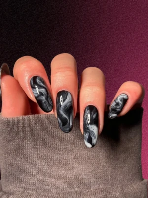 Marble Swirl Nails