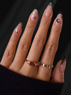 Simple Yet Chic Black French Nails