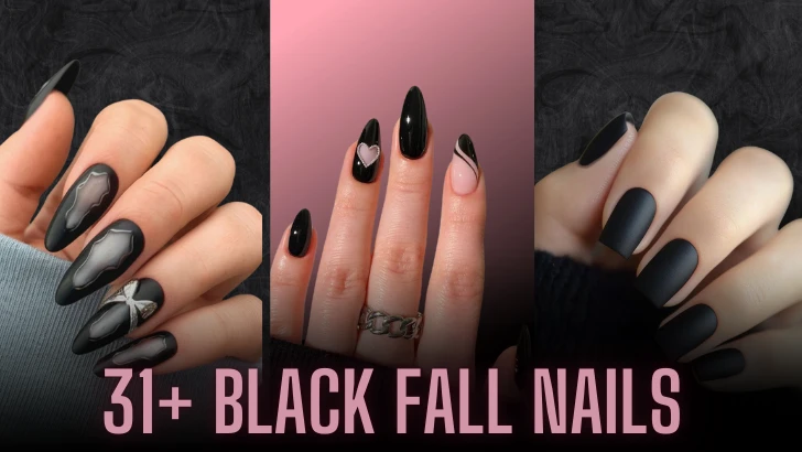 black fall nails