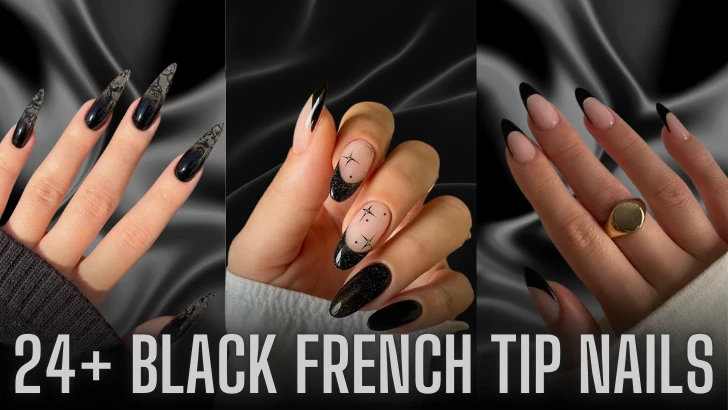 black french tip nails