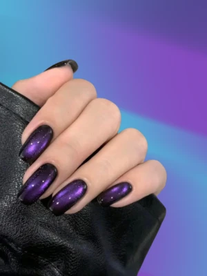 Black and Purple Nails for a Bold, Mysterious Vibe