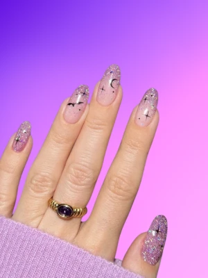 Celestial Purple Nail Designs