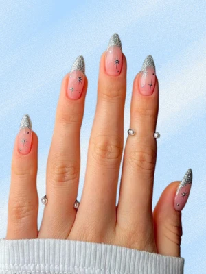 Chic Snowflake Nail Design