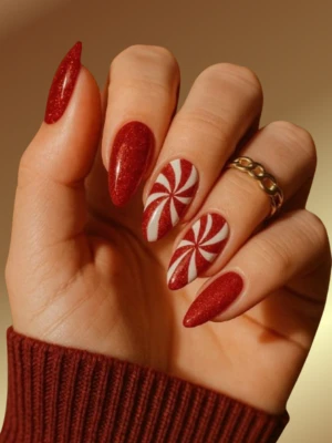 Christmas Sparkly Nails to Celebrate the Season