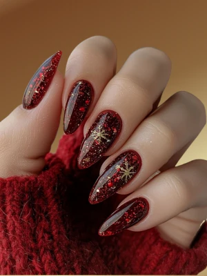 Elegant Red Winter Nails for a Festive Look