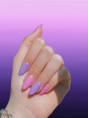 Pink and Purple Nails with a Dreamy Twist