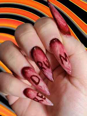 Scary Long Halloween Nails Art