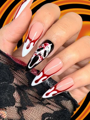 Scream Movie Nail Art for Halloween