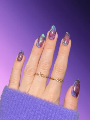Three-Shaded Purple Nail Designs
