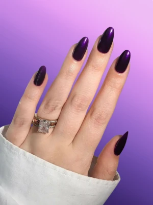 Witchy Dark Purple Nails That Cast a Spell