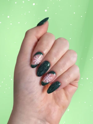 Dark Green Christmas Nails