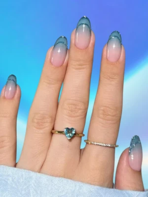 Light Blue Ombre Nails