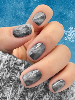 Marble Winter Nails
