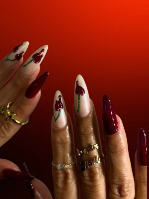 Melting Cherry Nail Art