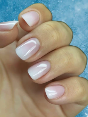 Milky Ombre Winter Nails