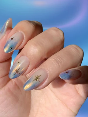 Ombre Tips with Glitter