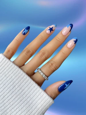 Star Accents on Blue Tips
